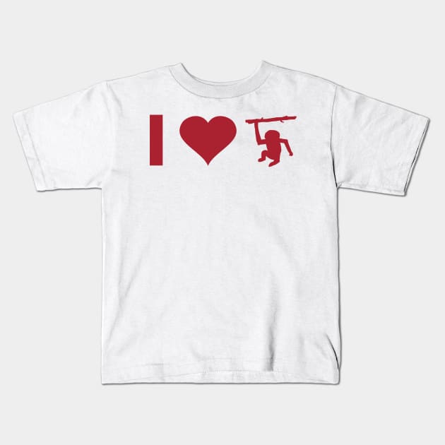 I love gibbon pirate monkey animal lover motif Kids T-Shirt by FindYourFavouriteDesign